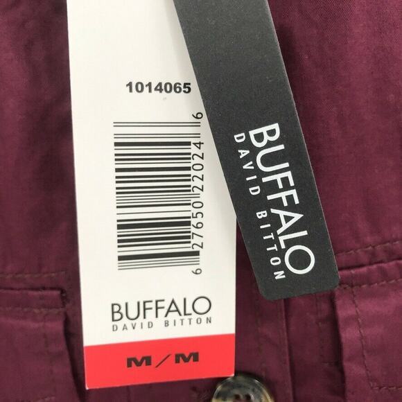 Buffalo David Bitton Light Military Jacket Red M - Picture 4 of 6